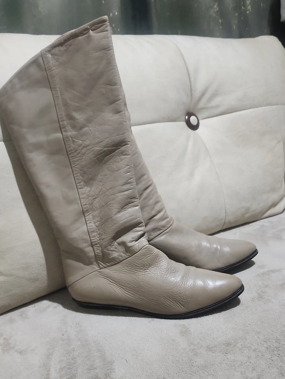 Nine West LTD.edition Women's Over-the-Knee Leather Boots in Taupe